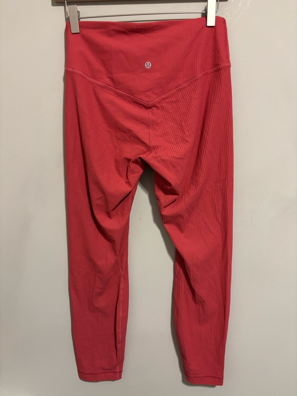 Lululemon V-Waist Yoga Tight 25” Grid Texture Vintage Rose Size 8 - Picture 8 of 10